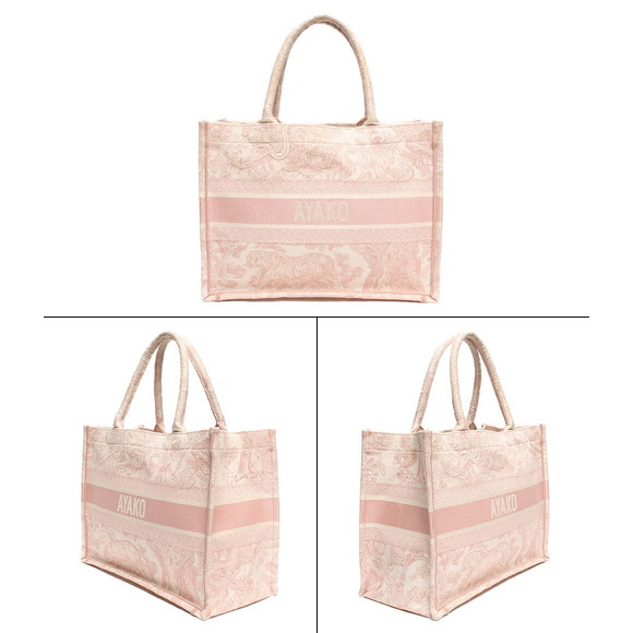 Dior de Tote Embroidery Medium Jouy  Bag Toile Christian - Picture 1 of 8